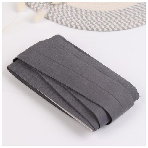 фото Резинка мягкая арт узор с перегибом, 60 мм, 5 +- 1 м, цвет серый