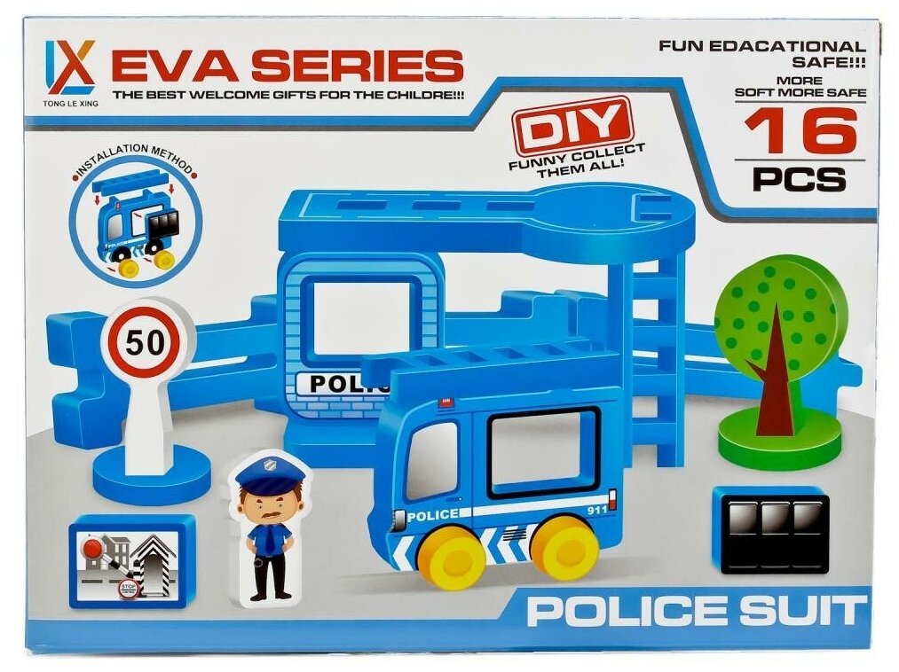 Конструктор 1602H Полиция (16 дет.)