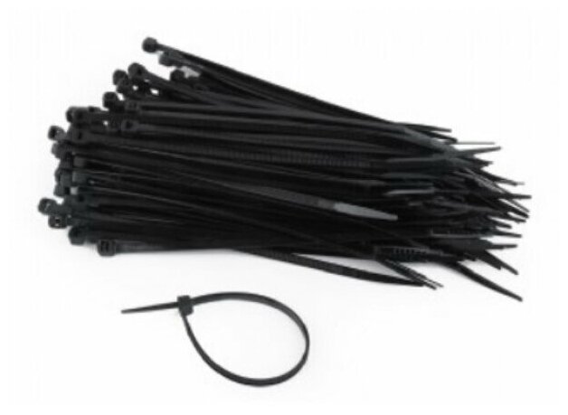 Стяжки пластиковые Gembird Cablexpert NYT-150x2.5B 100шт Black