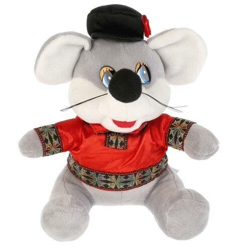 Мягкая игрушка Мульти-Пульти Мышка в русском костюме, без чипа, 15 см игрушка мягкая мышка в сырной рубашке 16см без чипа в пак мульти пульти