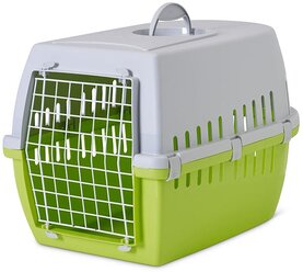 Клиппер-переноска для кошек и собак SAVIC Trotter 3 40.5х39х60.5 см серый/зеленый