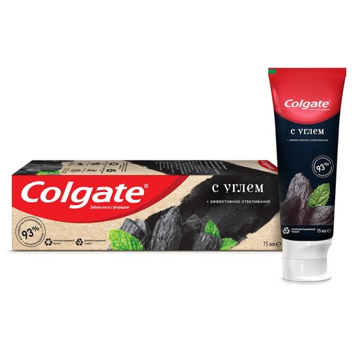 Зубная паста Colgate Naturals Эффективное отбеливание с Углем с натуральными ингредиентами, 75 мл