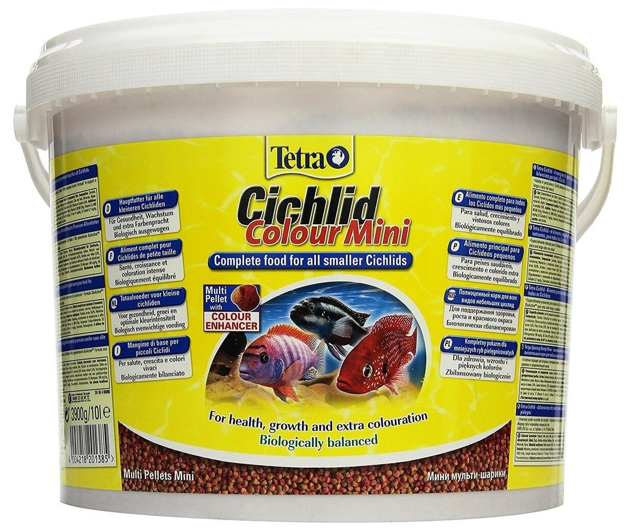 Корм для аквариумных рыб Tetra Cichlid Colour Pellets Mini 10 л (шарики мелкие)