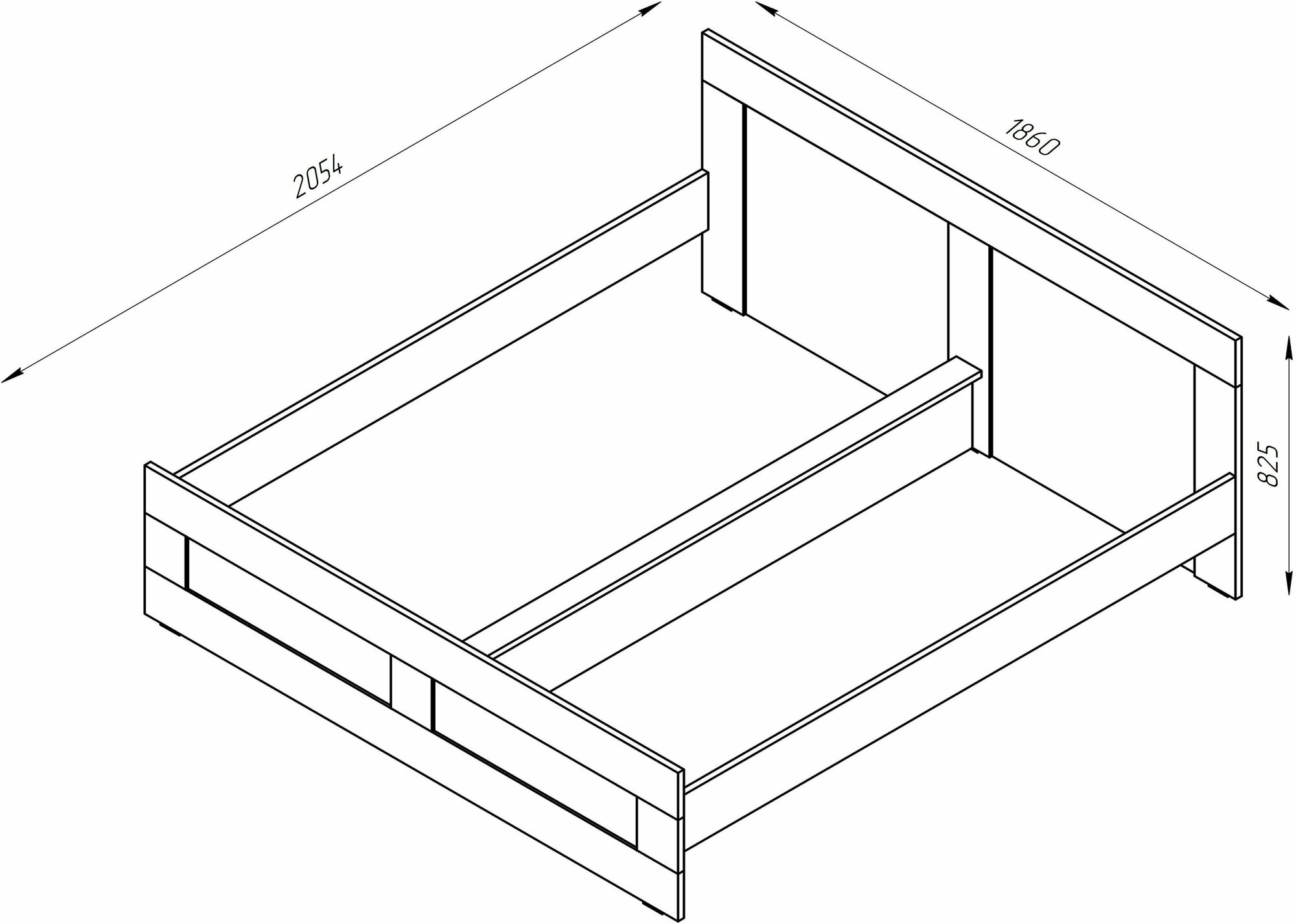 Кровать ГУД ЛАКК Сириус, двуспальная, 180х200 см, белая