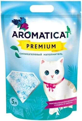 AROMATICAT PREMIUM силикагелевый гигиенический наполнитель, 5л.