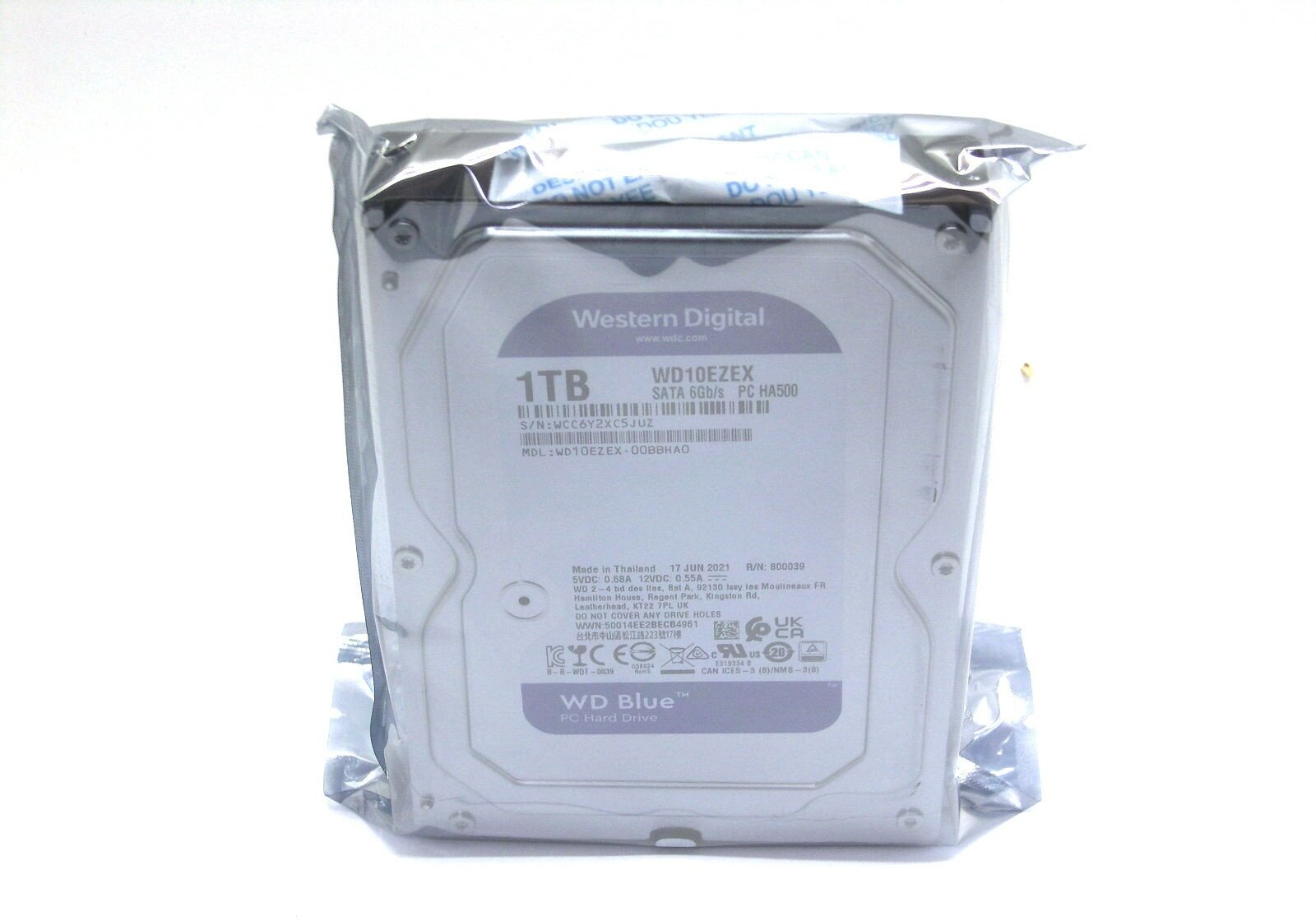 Жесткий диск 1Tb WD10EZEX SATA-III (7200rpm) 64mb