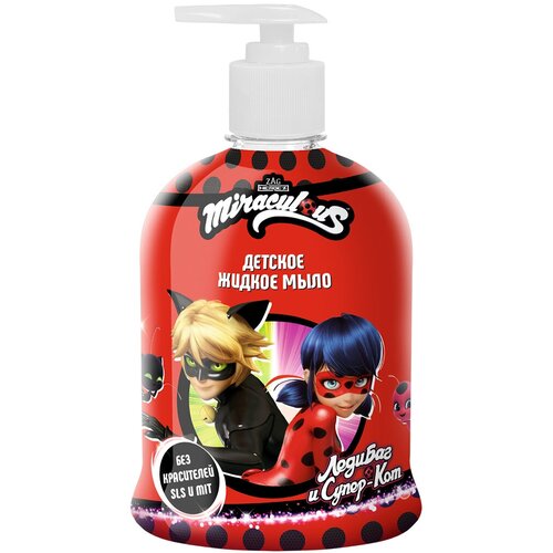 Miraculous Жидкое детское мыло для рук смягчает и увлажняет Леди Баг и Супер-Кот 450мл 385₽