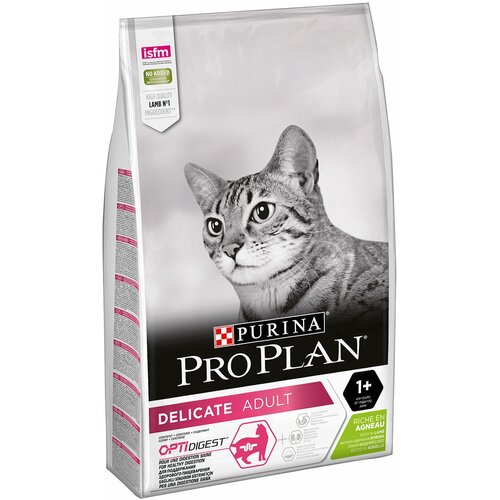 PRO PLAN CAT DELICATE DIGESTION LAMB для взрослых кошек с чувствительным пищеварением с ягненком (0,4 кг х 8 шт)