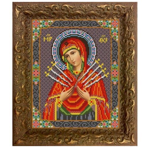 Рисунок на ткани Конёк Богородица Семистрельная, 20x25 см рисунок на ткани конёк богородица знамение 20x25 см