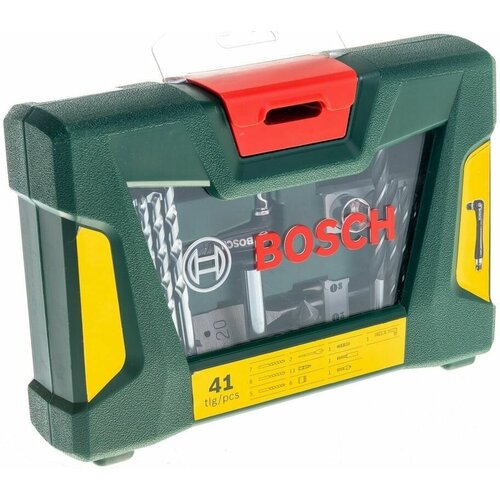 Набор оснастки (сверла, биты, торц.головки, зенкеры) Bosch V-Line 41 (41 предмет в кейсе) (2607017316)