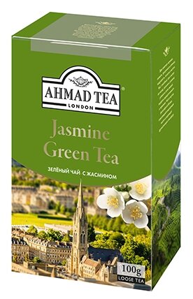 Чай зеленый Ahmad Tea с жасмином, 100 г - фото №1