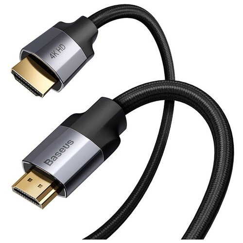 Кабель HDMI BASEUS Visual Enjoyment Series, 4K@60Hz HD Version 2.0, HDMI(M) - HDMI(M), 0.5 м, Черный кабель аудио видео hd адаптер hoco ua16 type c to hdmi 2 м 4khd cерый черный