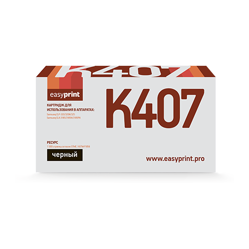 Картридж EasyPrint LS-K407, 1500 стр, черный картридж easyprint ls 108 1500 стр черный