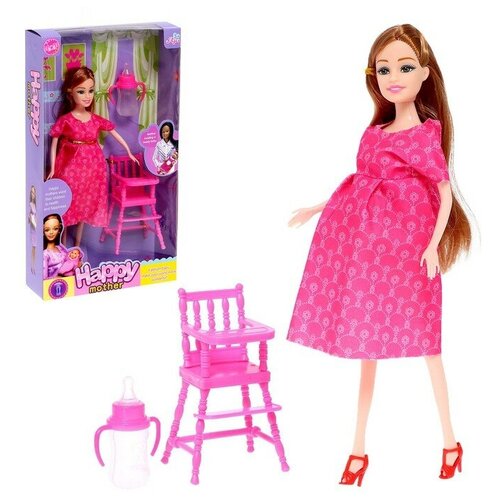 кукла модель беременная с малышом с аксессуарами микс в пакете Кукла-модель «Наташа» беременная, с аксессуарами, микс