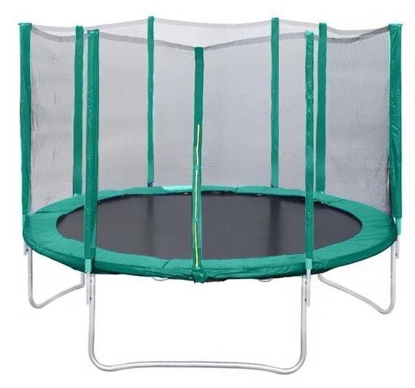 Каркасный батут КМС Trampoline 14 430х430х284 см зеленый