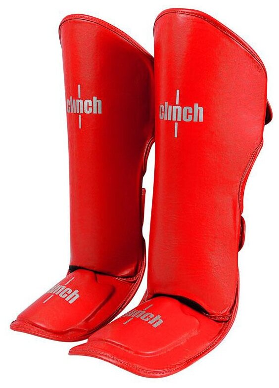 Защита голени и стопы Clinch Shin Instep Guard Kick красная (размер XL)