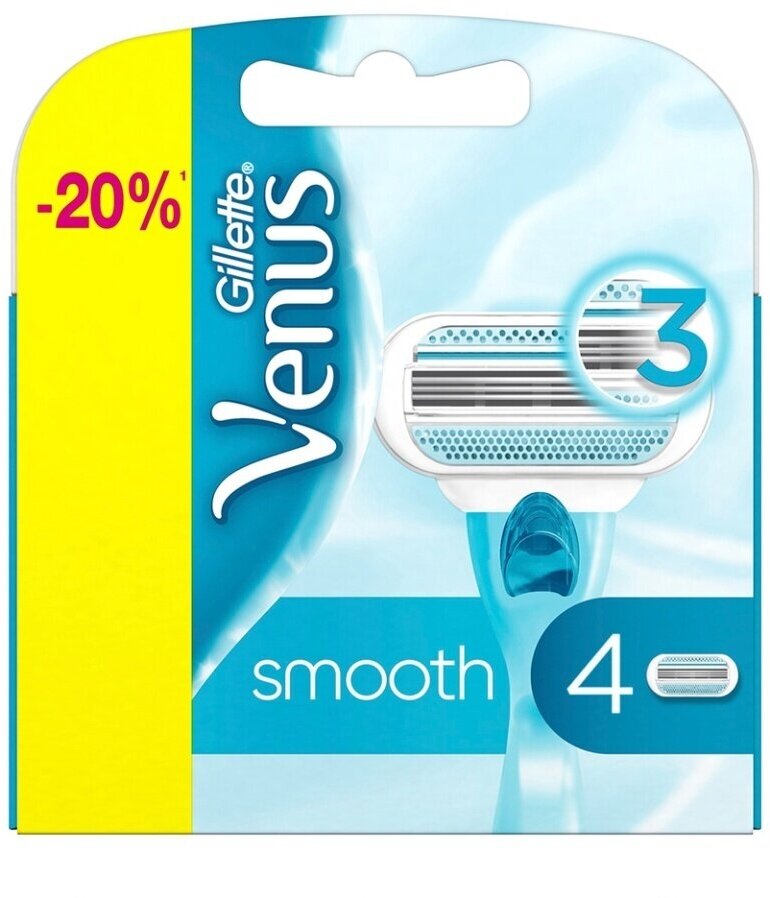 Кассеты Venus Smooth, 4 шт