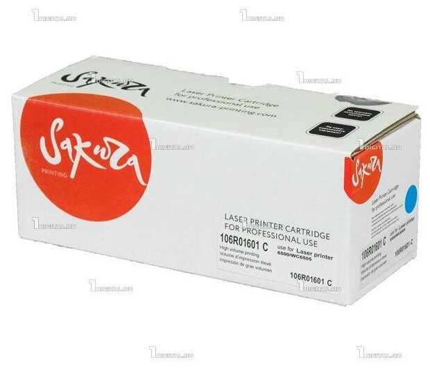 Картридж SAKURA 106R01601 голубой для Xerox Phaser 6500/ WC 6505 совместимый (2.5K) (SA106R01601)