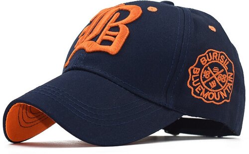 Бейсболка , размер 55-61, оранжевый, синий