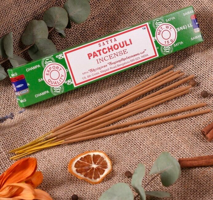 Ароматические палочки / Благовония "Сатья Пачули / Satya Natural Patchouli"/ Ароматы для дома