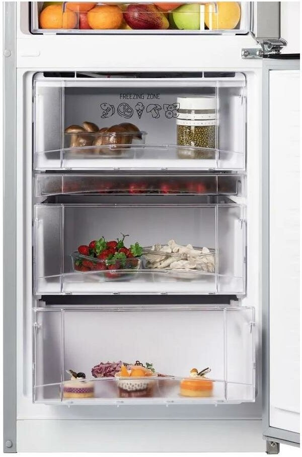 Холодильник NORDFROST NRB 151 I двухкамерный, 285 л объем, 172 см высота, серебристый металлик - фотография № 9
