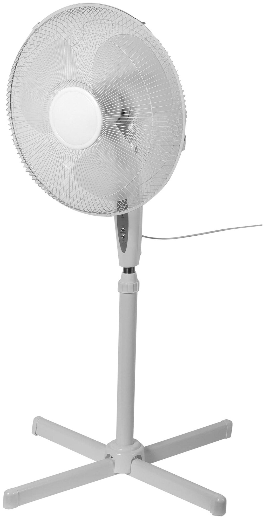 Вентилятор напольный, универсальный, высота 125 см, 45 Вт, цвет белый