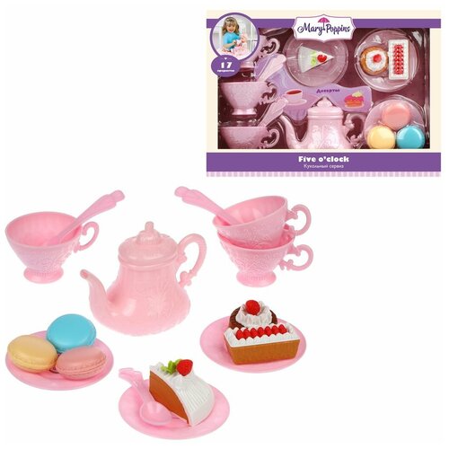 Набор продуктов с посудой Mary Poppins Five O'clock 453204/453205 розовый набор продуктов с посудой mary poppins японский ресторан 453139 разноцветный