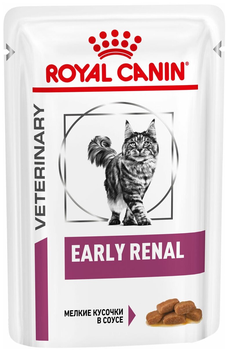 Влажный корм для кошек Royal Canin при проблемах с почками 12 шт. х 85 г (кусочки в соусе)