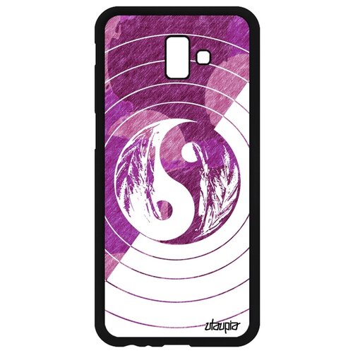 фото Чехол для смартфона galaxy j6 plus 2018, "инь и ян" черное и белое фэн-шуй utaupia