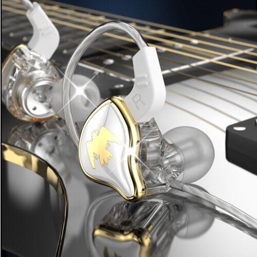 Наушники проводные спортивные с микрофоном и шумоподавлением QKZ AK6-Ares белые 1590₽