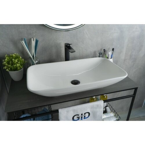 Раковина 71 см GID-ceramic N9122 (E408) gid раковина накладная прямоугольная simple n n9265 отв справа 40 20 gid