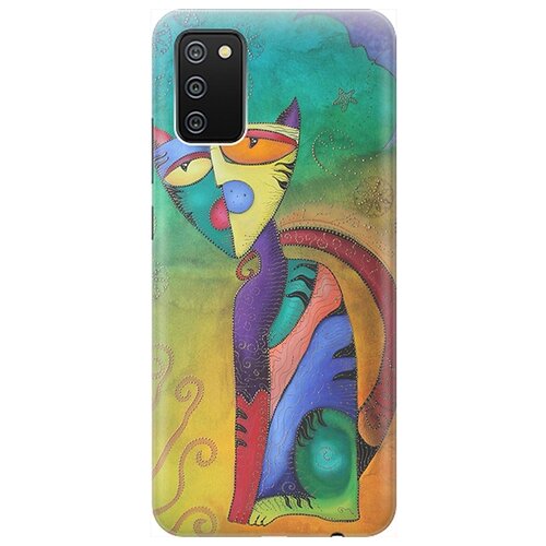 фото Re:pa чехол - накладка artcolor для samsung galaxy a02s с принтом "разноцветный котик"