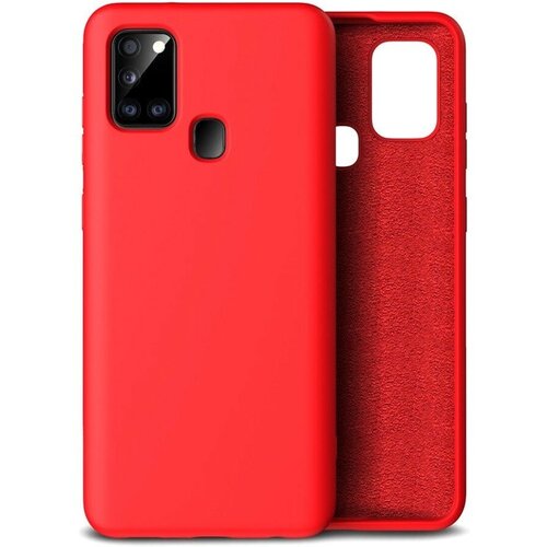 Накладка силиконовая Silicone Cover для Samsung Galaxy A21s A217 красная