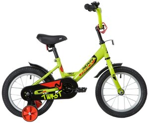 Детский велосипед Novatrack Twist 14 (2020) салатовый (требует финальной сборки)