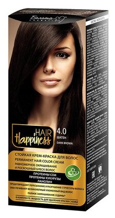 Белита М Стойкая крем-краска для волос серии "HAIR Happiness" тон №4.0 Шатен