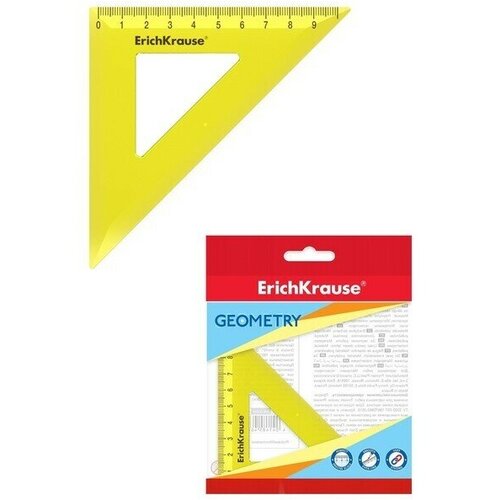 Треугольник 9 см ErichKrause Neon 45 желтый в флоупаке 415₽