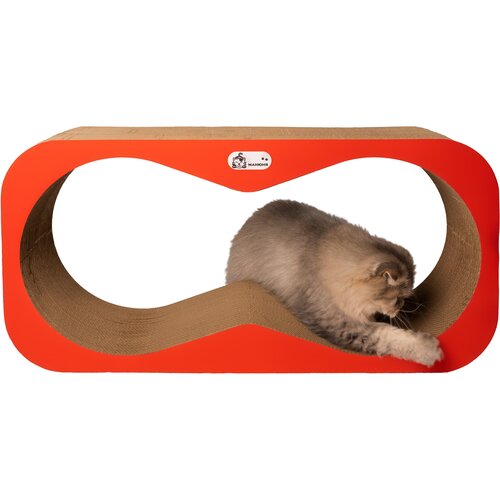 Когтеточка из картона, лежанка, Манюня Tap it five Red 80x40x20 см. Когтеточка для кошек, домик.