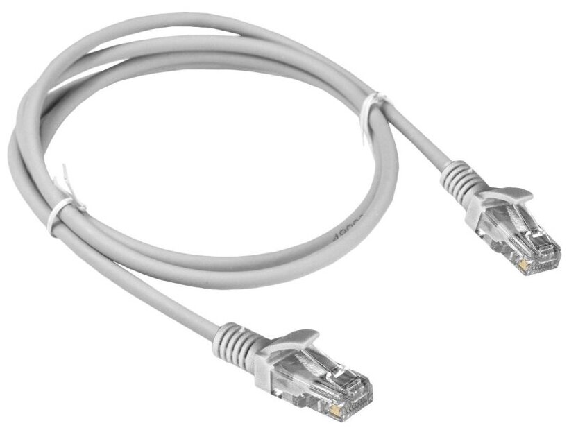 Патч-корд ExeGate UTP-RJ45-RJ45-5e-1.5M-LSZH-GY, cat.5e, 1.5м