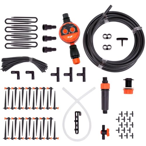 Капельный полив Жук от ёмкости, 60 растений, с таймером и регулируемыми капельницами