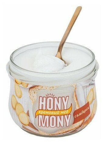 Hony Mony Кремовый мед Hony Mony, с имбирем, 220 г - фотография № 3