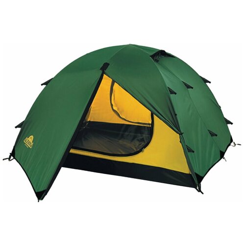 палатка трекинговая трёхместная talberg space 3 зеленый желтый Палатка трекинговая трёхместная Alexika Rondo 3, зеленый