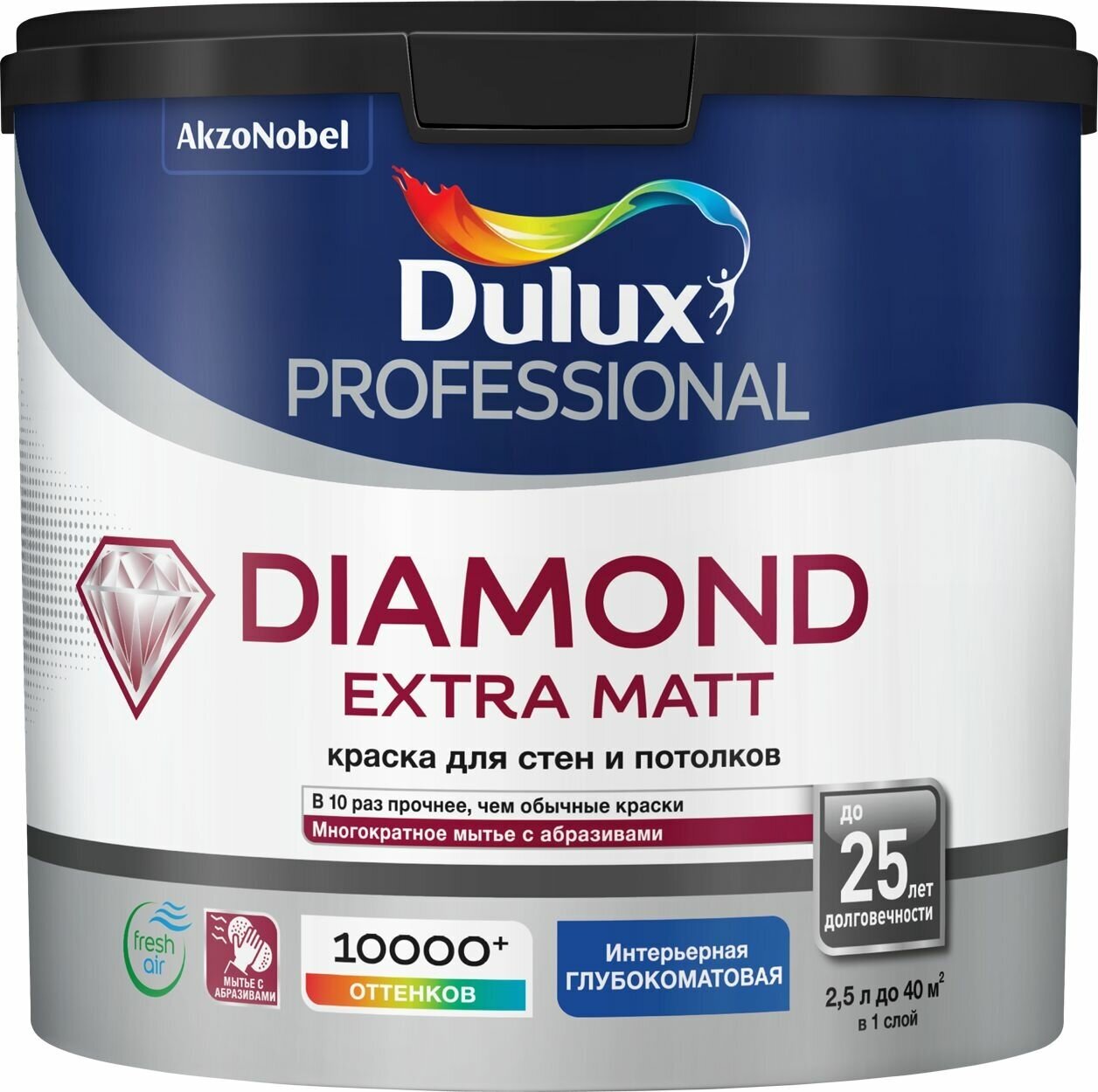 Краска Dulux Professional Diamond Extra Matt глубокоматовая BC 2,25 л