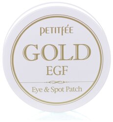 Petitfee Гидрогелевые патчи для век с золотыми частицами и фактором роста Gold & EGF eye & spot