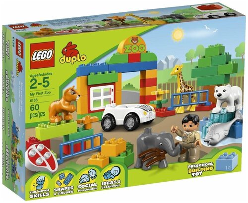 Конструктор LEGO DUPLO 6136 Мой первый зоопарк, 60 дет.