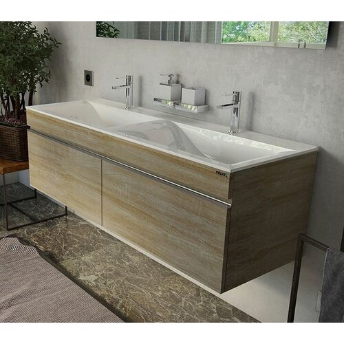 Тумба для комплекта Velvex Pulsus 140 подвесная, дуб сонома