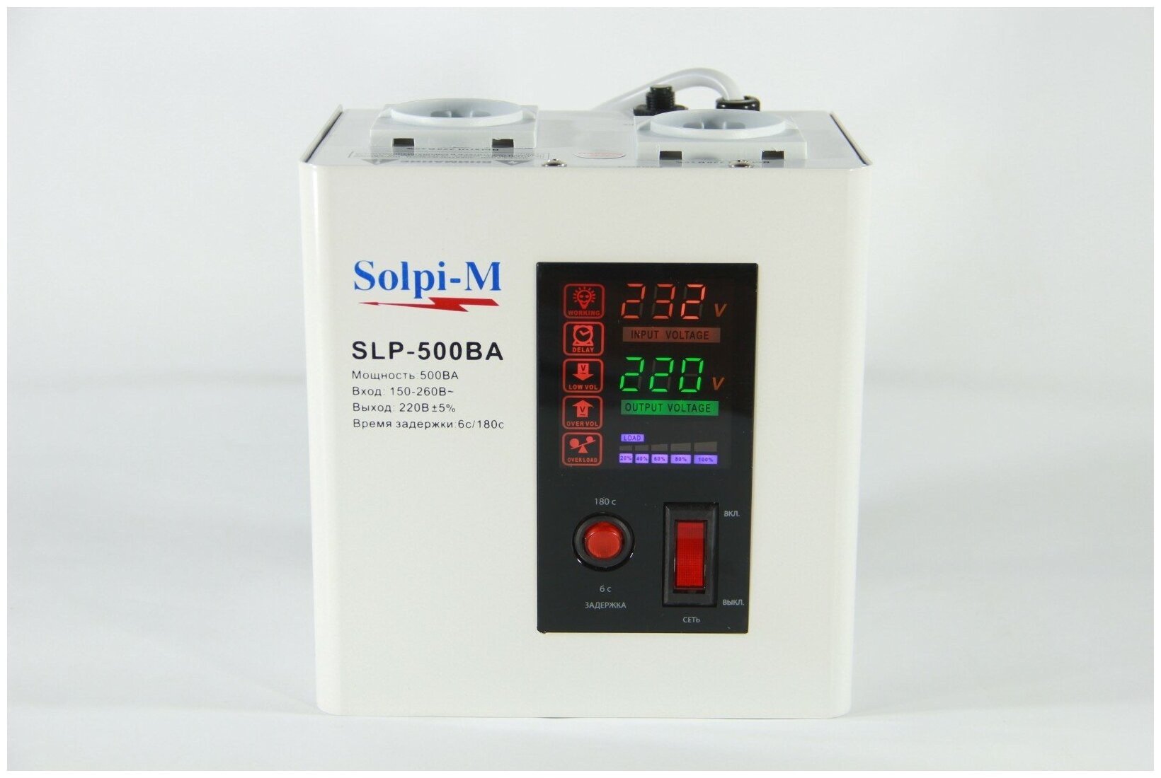 Стабилизатор напряжения Solpi-M SLP-500 new - фотография № 10
