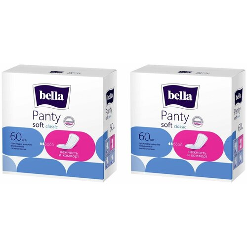 Bella Прокладки женские ежедневные Panty soft classic, 60 шт, 2 уп секреты лан прокладки classic женские гигиенические ежедневные супертонкие 20 шт