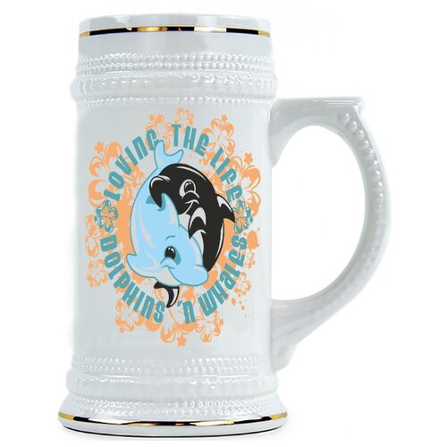 фото Пивная кружка dolphins , дельфины drabs