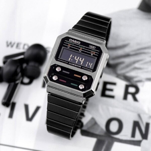 Наручные часы CASIO Часы Casio Vintage A100WEGG-1AEF, черный - фотография № 3