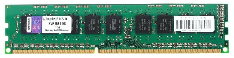 Память Kingston KVR16E11/8) DDR3 8GB ECC CL11 .